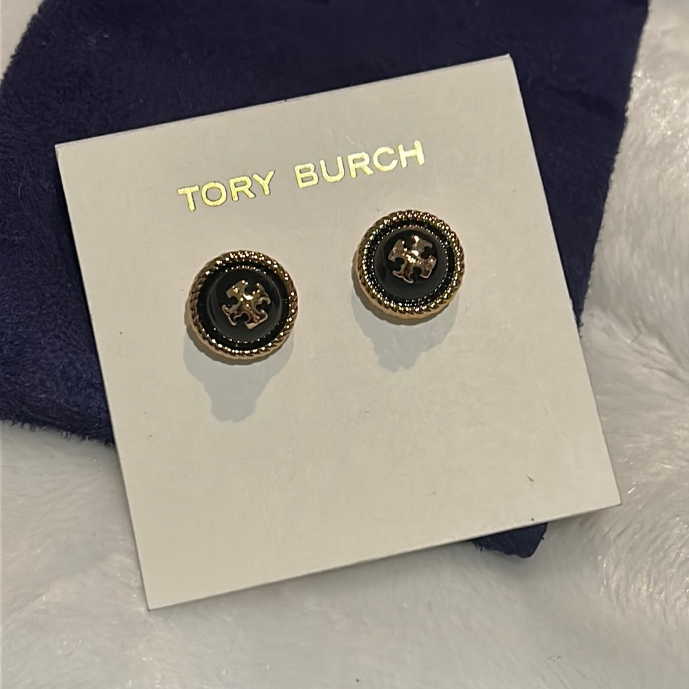 Beautiful Tory Burch Earrings Rope Logo Studs